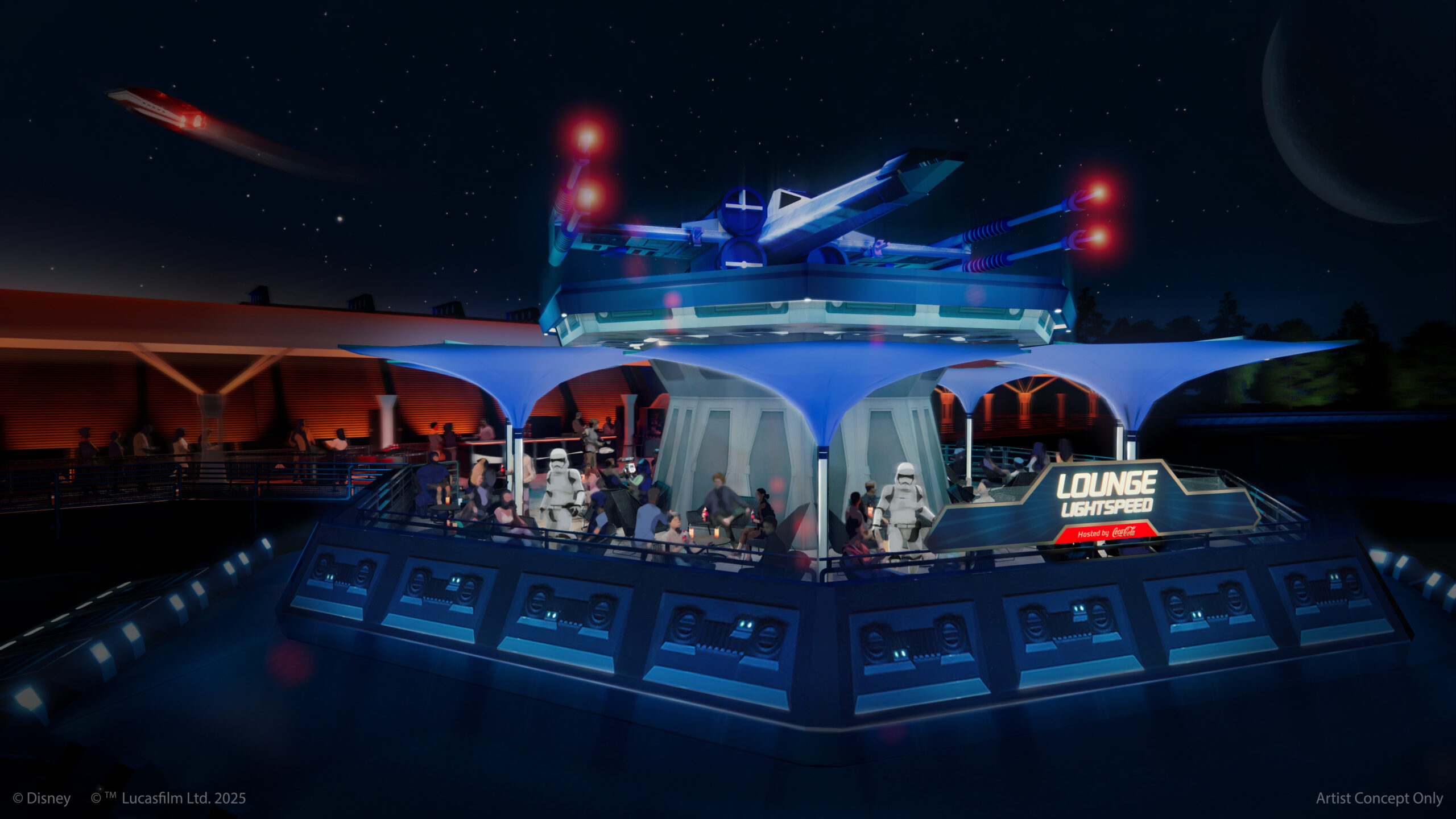Lounge Lightspeed, une nouvelle terrasse éphémère à Discoveryland pour les fans de Star Wars™